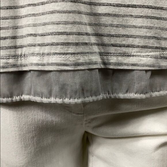 Espirt Stripped Grey Stripped  Top Size: S - Picture 7 of 7